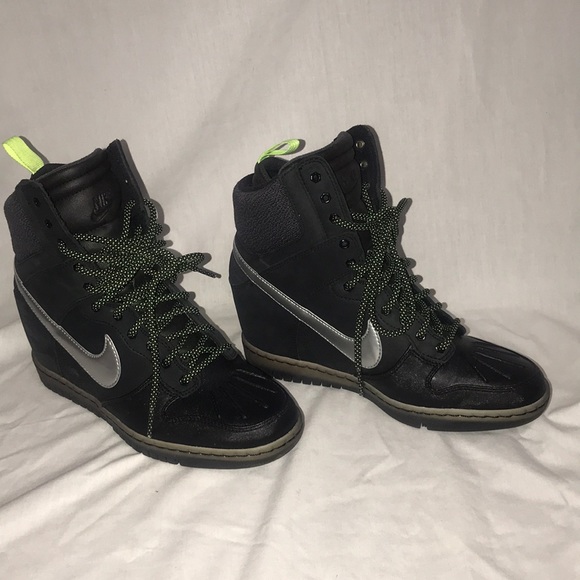 nike platform wedge sneakers